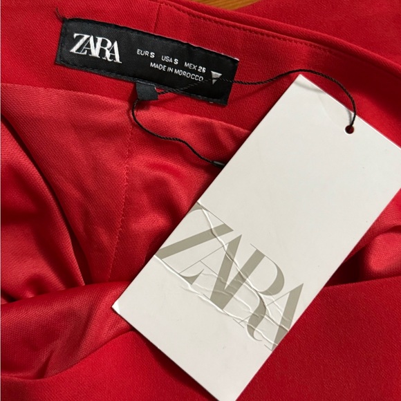 Red Ruched Mini Dress - Picture 3 of 3